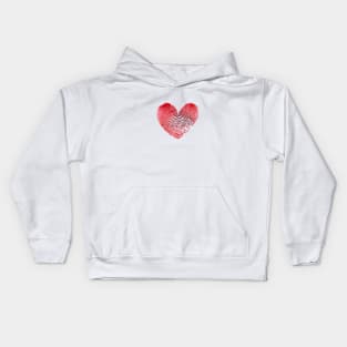 Fingerprint Heart Kids Hoodie